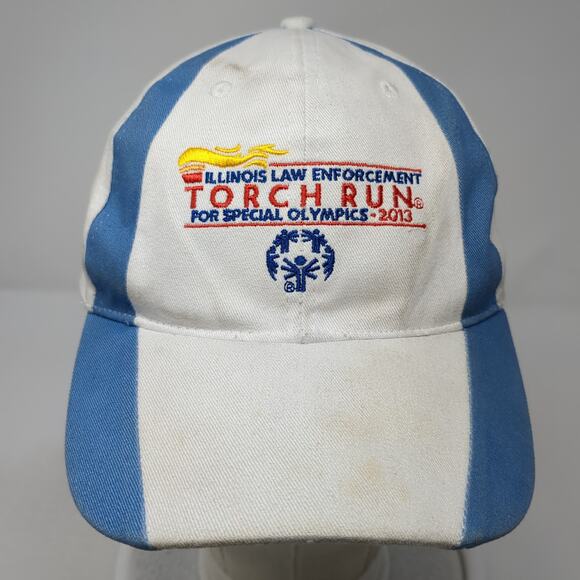 Illinois Law Enforcement Torch Run Strapback Baseball Cap White OS BWM Global - Picture 2 of 10